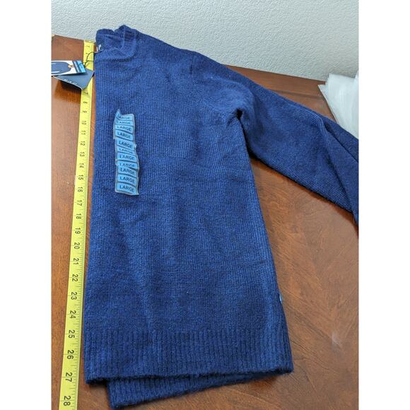 Gap Crewneck Sweater Large Blue Long Sleeve Work Staple Heavy Weight Office Mens - Picture 7 of 9